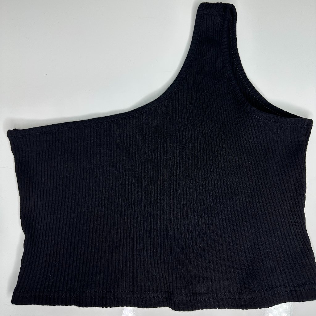 One Shoulder Crop Top  No Brand